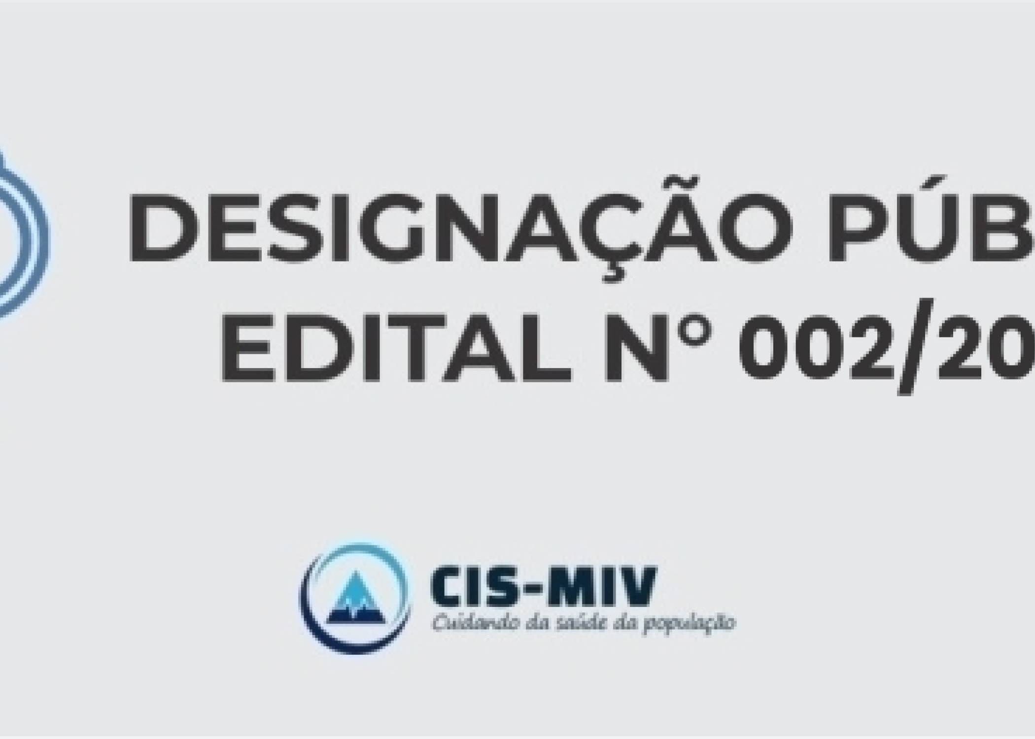 Convocação Designação Pública Nº 002/2022